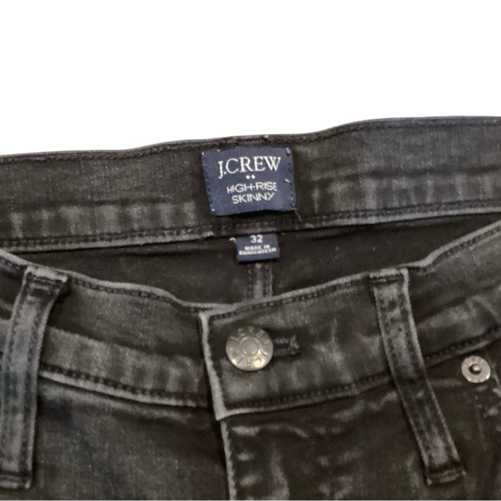J. Crew High Rise Skinny Black Denim Jeans 32 - Picture 6 of 9